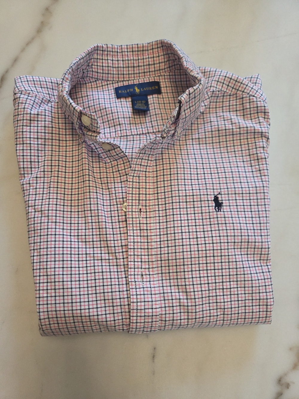 Boys Polo Ralph Lauren Long Sleeve Button Down Shirt Size 16